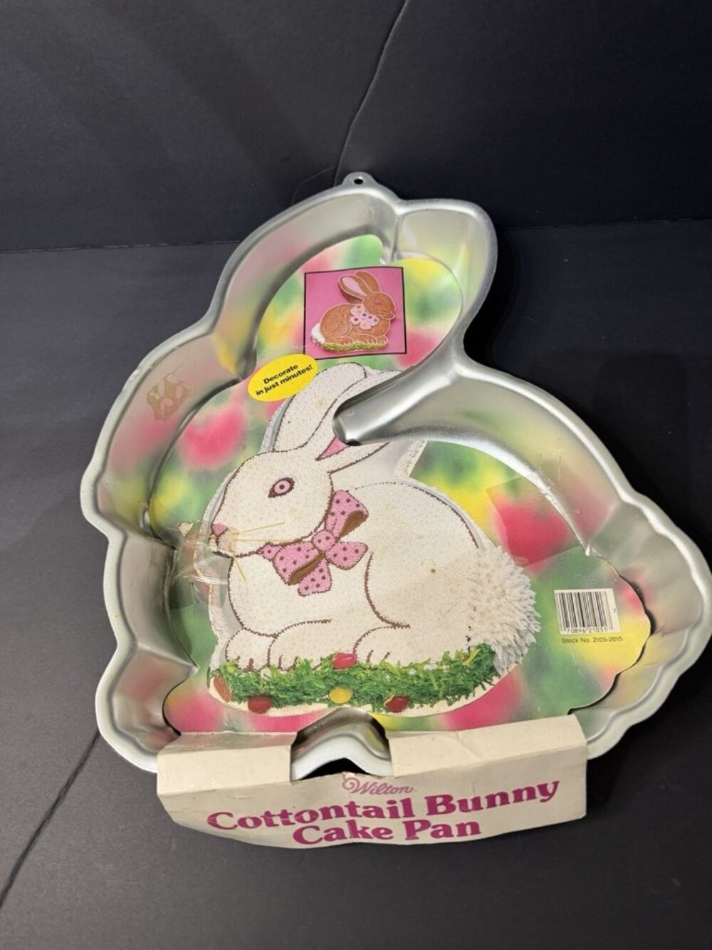 Wilton Easter Cake Pan Cottontail Bunny Rabbit Korea with Insert 1986 Vintage